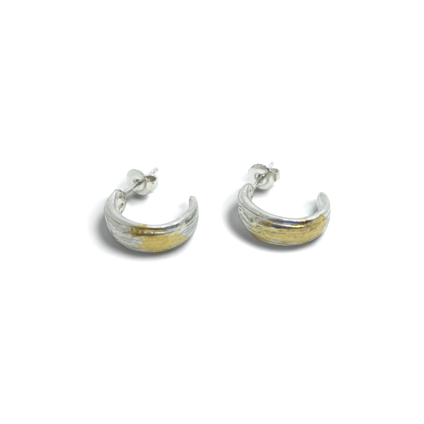 Hoop earrings with gold infusion