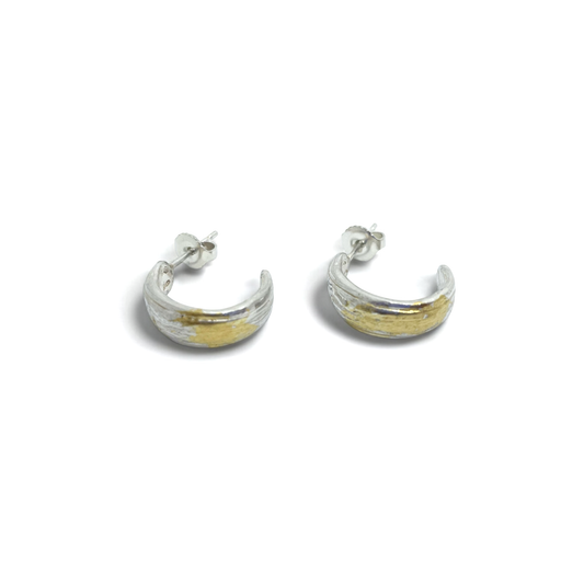 Hoop earrings with gold infusion